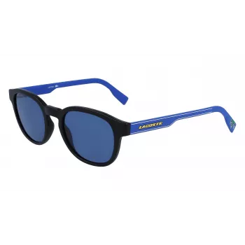 LACOSTE L968SX-002 Unisex Sunglasses Black Frame Grey Lens 51mm