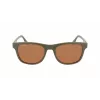 LACOSTE L969S-5420317 Unisex Rectangular Sunglasses - Black Frame Grey Lens 54/20/145 mm
