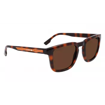 Lacoste Men's Rectangular Sunglasses L951SRG-214 Havana Acetate Green Polycarbonate Lens 52/22/145 mm