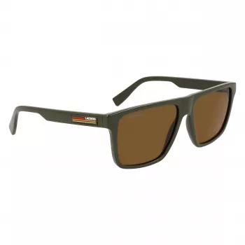 Lacoste Men's Sunglasses L6027S-275 Havana Acetate Rectangle 57mm
