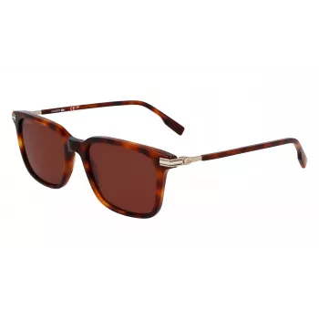 Lacoste Men's Sunglasses L6035S5318214 - Havana Acetate Frame, Brown Lenses, 53mm