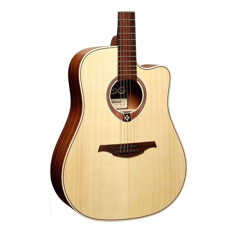 Lag GLA Tramontane 70 DC Dreadnought Cutaway Acoustic-Electric Guitar - Natural