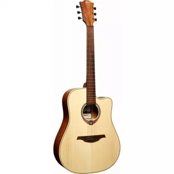 Lag GLA Tramontane 70 DC Dreadnought Cutaway Acoustic-Electric Guitar - Natural