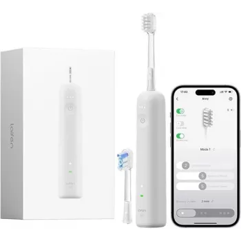 Laifen Wave Electric Toothbrush – Grey – Dual-Axis Servo Motor, 66,000 Movements/Min, Bluetooth, IPX7