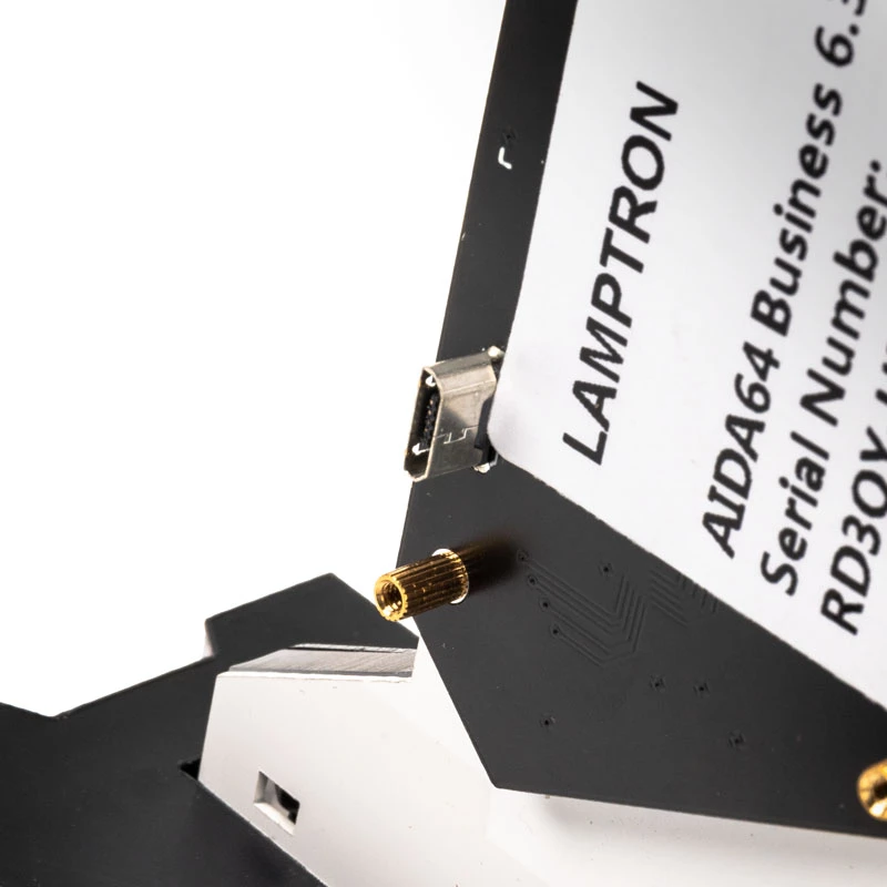 Lamptron Vertical GPU Holder with Display - Black