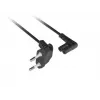 Lanberg 1.8m Angled Europlug to IEC C7 Power Cord (Black)