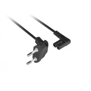 Lanberg 1.8m Angled Europlug to IEC C7 Power Cord (Black)