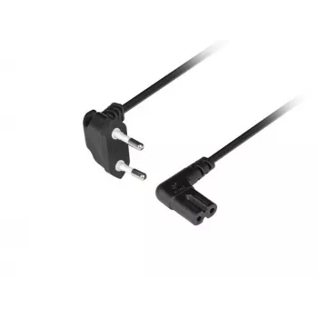 Lanberg 1.8m Angled Europlug to IEC C7 Power Cord (Black)
