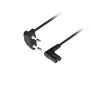 Lanberg 1.8m Angled Europlug to IEC C7 Power Cord (Black)