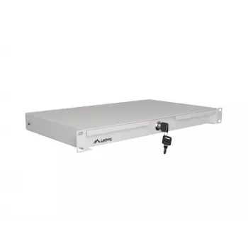 LANBERG 1U 19 inch Sliding Drawer 270mm Depth Grey (30kg Capacity)