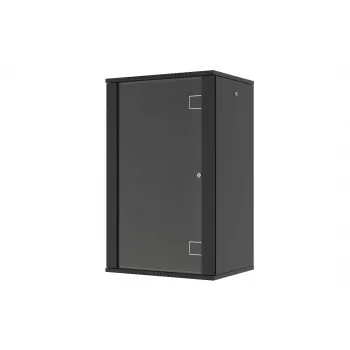 LANVIEW Quick Assembly Flat Pack 19 – 19 inch Wall-Mount Cabinet (6U, 600x450x320mm, Tempered Glass Door, Black)