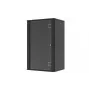 LANVIEW Quick Assembly Flat Pack 19 – 19 inch Wall-Mount Cabinet (6U, 600x450x320mm, Tempered Glass Door, Black)