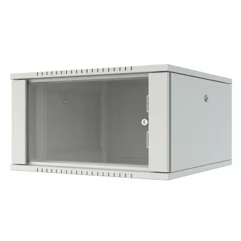 LANVIEW Quick Assembly Flat Pack 19 - 6U Wall Mount Network Cabinet, 600x500x370mm, Black