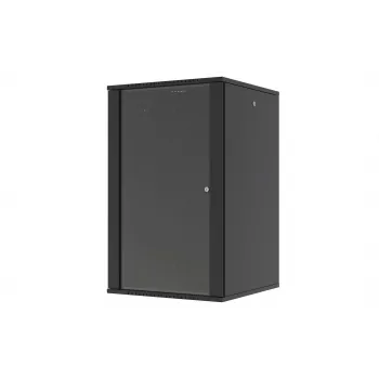 LANVIEW Quick Assembly Flat Pack 19 6U Wall Mount Rack Cabinet (Black)