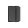 LANVIEW Quick Assembly Flat Pack 19 6U Wall Mount Rack Cabinet (Black)