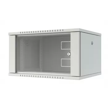 LANVIEW Quick Assembly Flat Pack 19 9U Wall Mount Network Cabinet, 600x450x500mm, Black