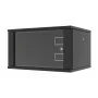 LANVIEW Quick Assembly Flat Pack 19 Wall Mount Cabinet - 6U, 19-inch, Black
