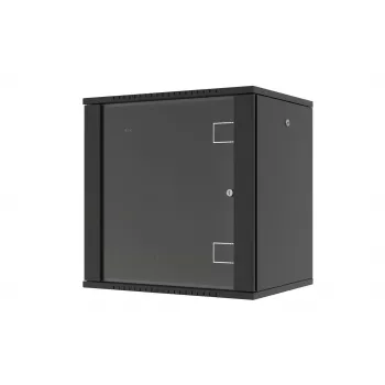 LANVIEW Quick Assembly Flat Pack 19 Wall-Mount Cabinet 9U Black