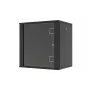 LANVIEW Quick Assembly Flat Pack 19 Wall-Mount Cabinet 9U Black