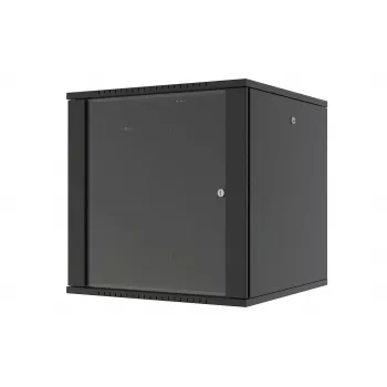 LANVIEW Quick Assembly Flat Pack 19 Wall-Mount Network Cabinet 6U 19-Inch Black
