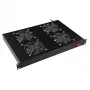 LANVIEW RAF315BL 1U Rack Fan Unit with Analog Thermostat, 4 Fans, 765 m³/h, Black