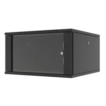 LANVIEW RWF07U66BL 19 inch 6U Wall Mount Network Cabinet, Quick Assembly Flat Pack, Black