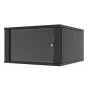 LANVIEW RWF07U66BL 19 inch 6U Wall Mount Network Cabinet, Quick Assembly Flat Pack, Black