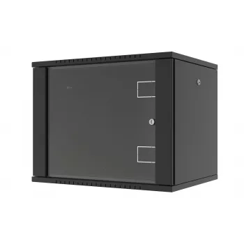LANVIEW RWF09U45BL 19 inch 6U Wall Mount Network Cabinet, Quick Assembly Flat Pack, 600x450x368mm, Black
