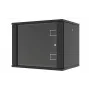 LANVIEW RWF09U45BL 19 inch 6U Wall Mount Network Cabinet, Quick Assembly Flat Pack, 600x450x368mm, Black