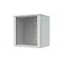 LANVIEW RWF12U45WH Quick Assembly Flat Pack 19 6U Wall-Mount Network Cabinet (Black, Tempered Glass Door)