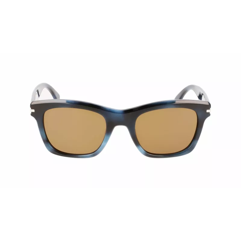 LANVIN LNV620S-425 Men's Square Acetate Sunglasses - Blue Frame, Grey Lens, UV400