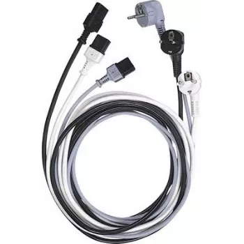 LAPP Power Cable with Schuko Plug to IEC C13 Socket, H05VV-F, 2.5 m, Black, 10 A, 250 V 73222334