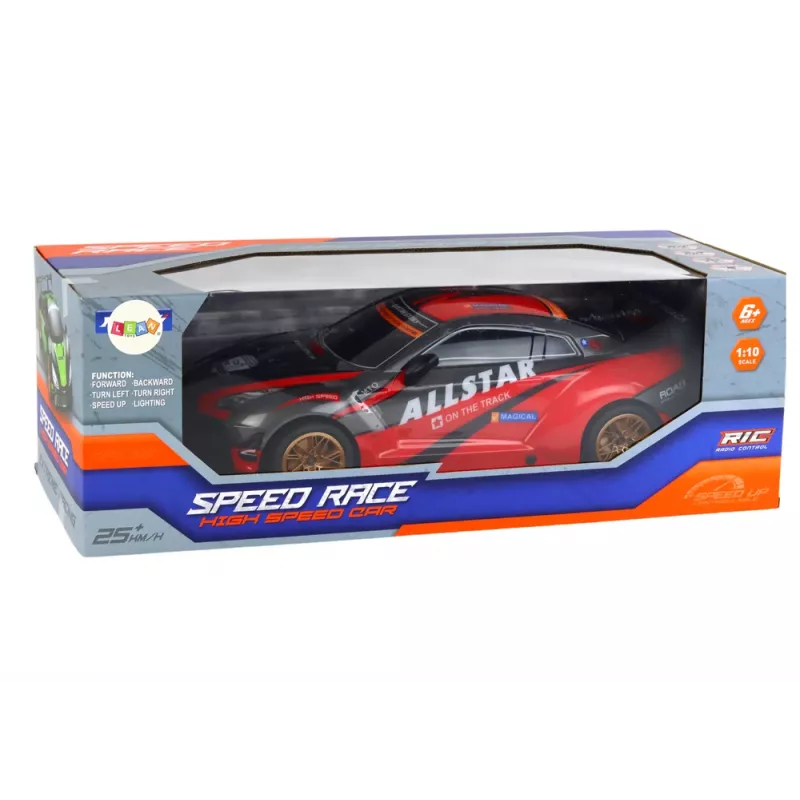 Large Remote Controlled Sports Car 1:10 Red Lean Toys