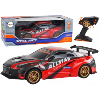 Large Remote Controlled Sports Car 1:10 Red Lean Toys
