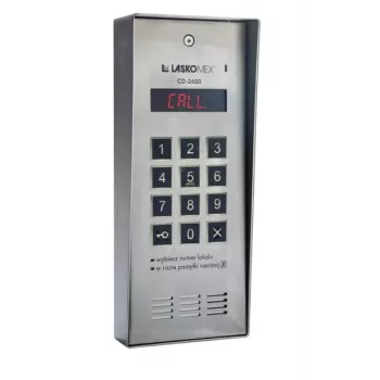 Laskomex CD-2600R Audio Door Entry Panel with Stainless Steel RFID Key Reader, Surface-Mounted