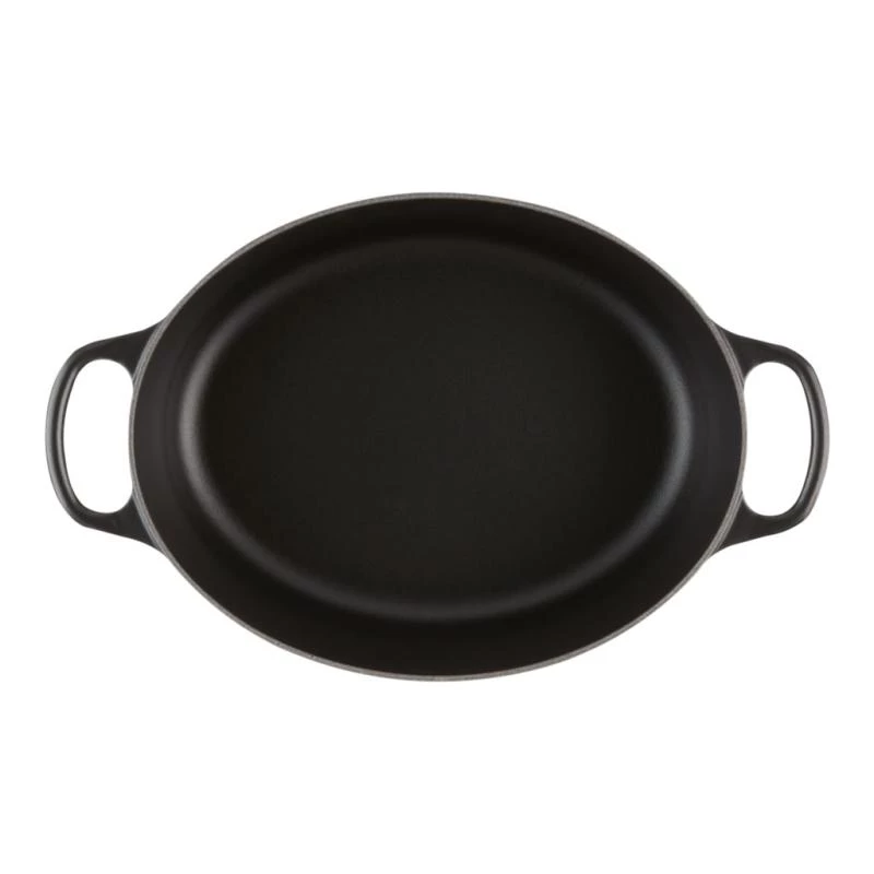Le Creuset Signature Oval Roaster 31 cm Black Enamelled Cast Iron (4.7L)