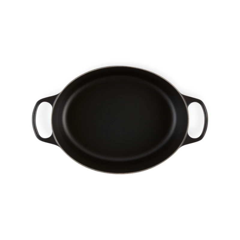 Le Creuset Signature Oval Roaster 31 cm Black Enamelled Cast Iron (4.7L)