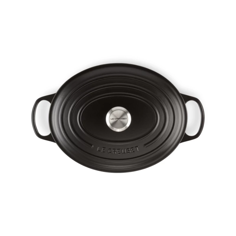 Le Creuset Signature Oval Roaster 31 cm Black Enamelled Cast Iron (4.7L)
