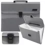 LEAN 31033 Expandable Document Organizer A4 13 Compartments Grey