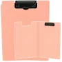 LEAN A4 Clipboard with Cover, Metal Clip, Pink Plastic