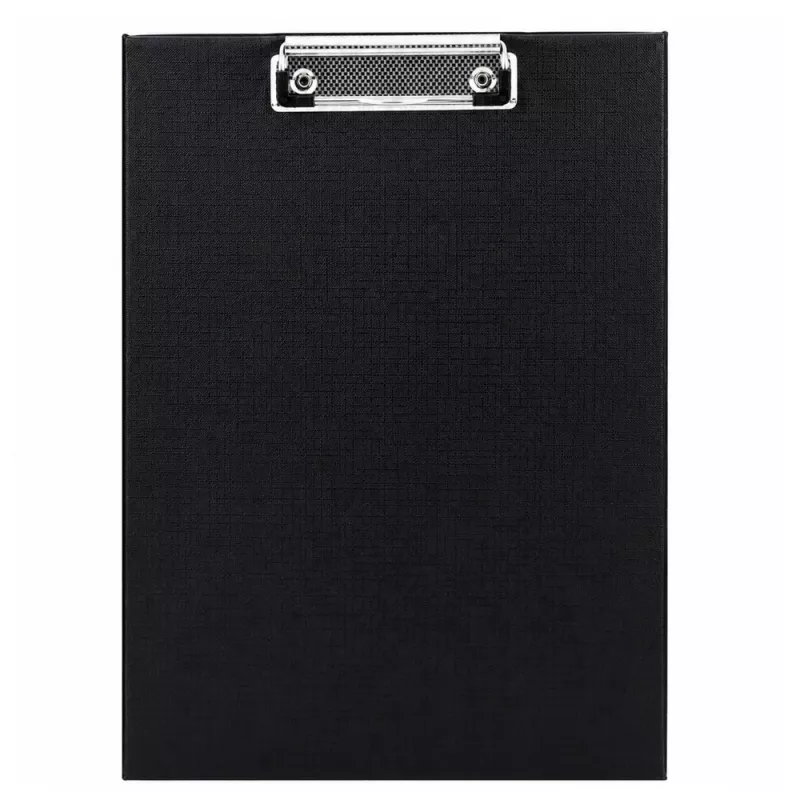 LEAN A4 Clipboard with Metal Clip and Retractable Hanging Loop, Black