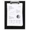 LEAN A4 Clipboard with Metal Clip and Retractable Hanging Loop, Black