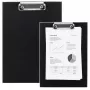 LEAN A4 Clipboard with Metal Clip and Retractable Hanging Loop, Black