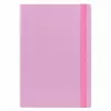 LEAN A4 Document Folder with Elastic Band, Hard Cover, Pink, 4.5 cm Spine
