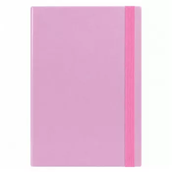 LEAN A4 Document Folder with Elastic Band, Hard Cover, Pink, 4.5 cm Spine
