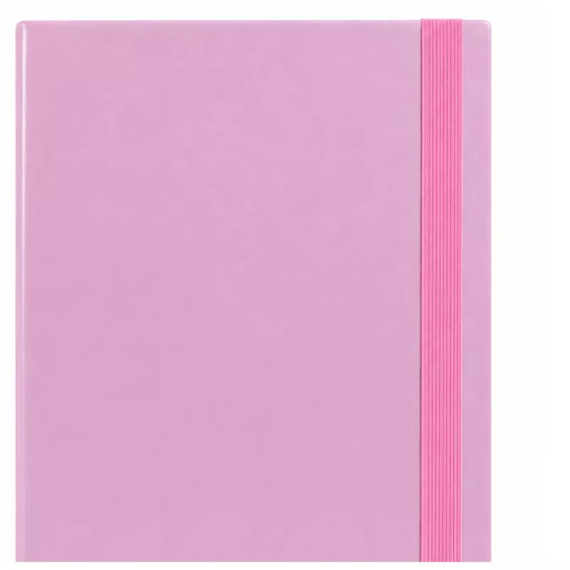 LEAN A4 Document Folder with Elastic Band, Hard Cover, Pink, 4.5 cm Spine