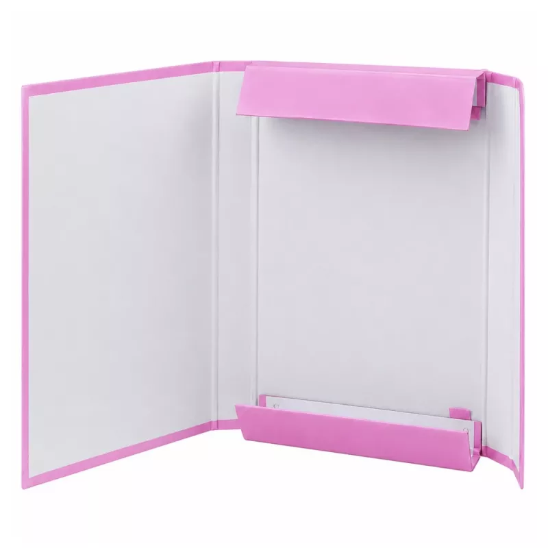 LEAN A4 Document Folder with Elastic Band, Hard Cover, Pink, 4.5 cm Spine