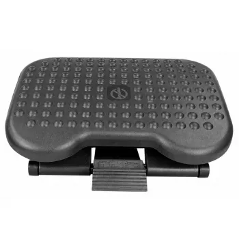 LEAN Adjustable Ergonomic Office Footrest with 3 Levels of Massage Protrusions, Black