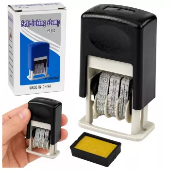 LEAN Automatic Date Stamp Adjustable Office Date Stamp Black