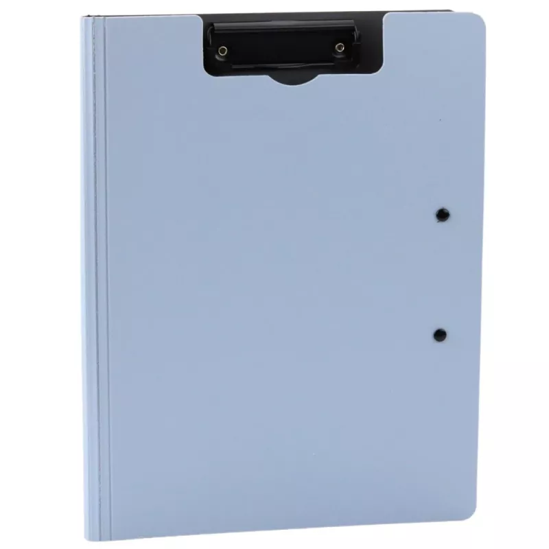 LEAN Board with Cover Two Clips A4 Plastic Light Blue